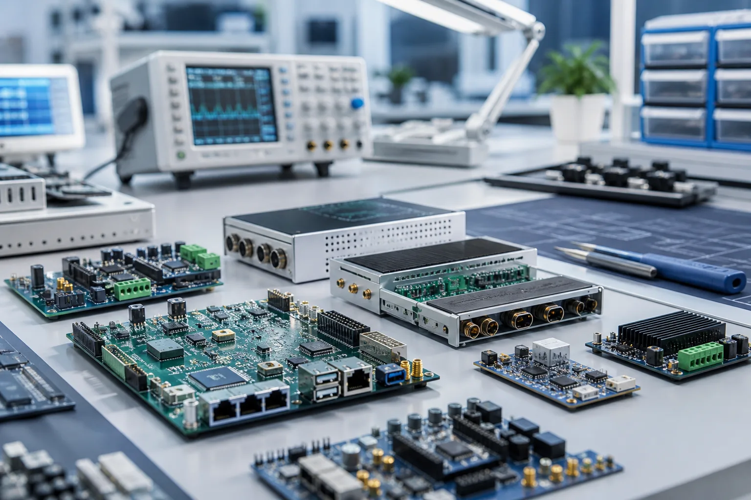 Electronics products prepared for technical review